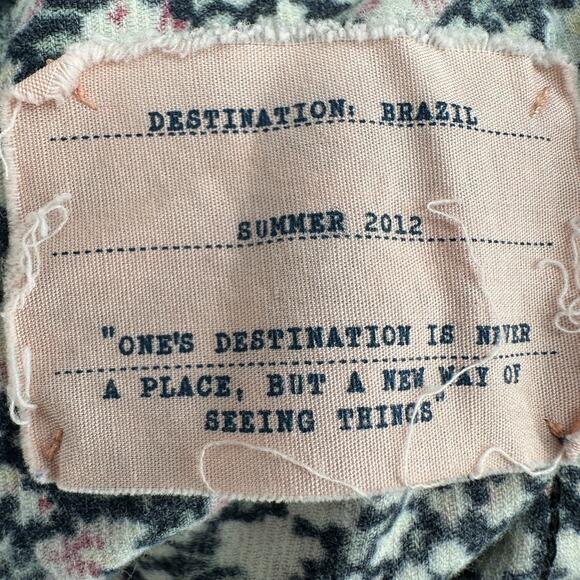 Birds of Paradis Trovata Shirt Womens Small Floral Corduroy Button Up Top - Picture 6 of 10